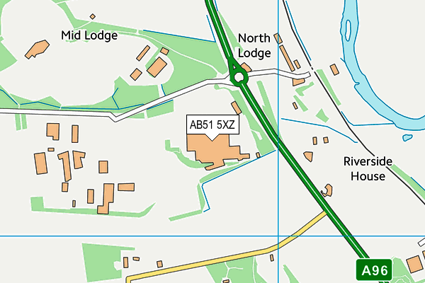 AB51 5XZ map - OS VectorMap District (Ordnance Survey)