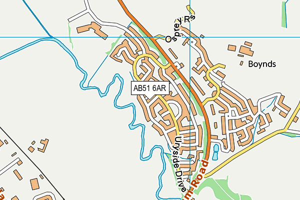 AB51 6AR map - OS VectorMap District (Ordnance Survey)