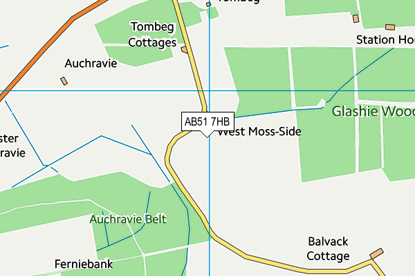 AB51 7HB map - OS VectorMap District (Ordnance Survey)