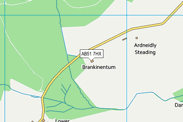 AB51 7HX map - OS VectorMap District (Ordnance Survey)