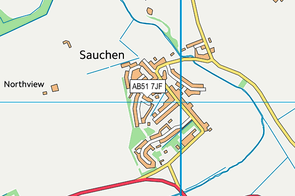 AB51 7JF map - OS VectorMap District (Ordnance Survey)