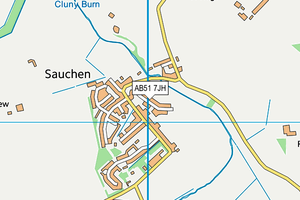 AB51 7JH map - OS VectorMap District (Ordnance Survey)