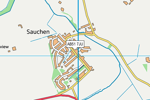 AB51 7JU map - OS VectorMap District (Ordnance Survey)
