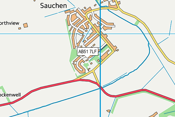 AB51 7LF map - OS VectorMap District (Ordnance Survey)