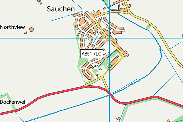 AB51 7LG map - OS VectorMap District (Ordnance Survey)