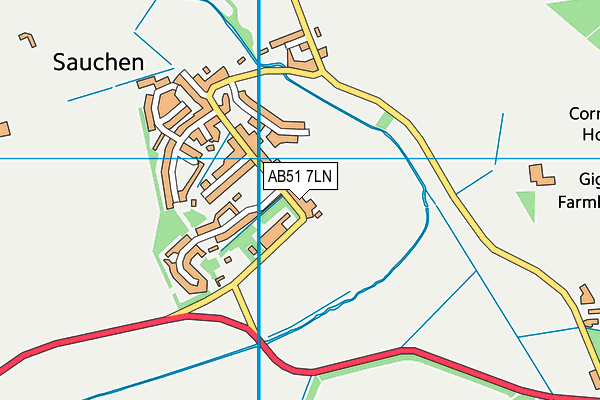 AB51 7LN map - OS VectorMap District (Ordnance Survey)