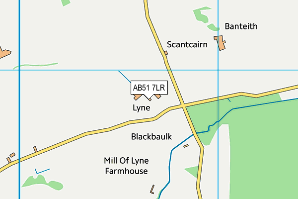 AB51 7LR map - OS VectorMap District (Ordnance Survey)