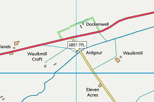 AB51 7PL map - OS VectorMap District (Ordnance Survey)