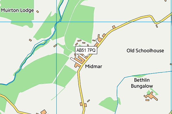 AB51 7PQ map - OS VectorMap District (Ordnance Survey)