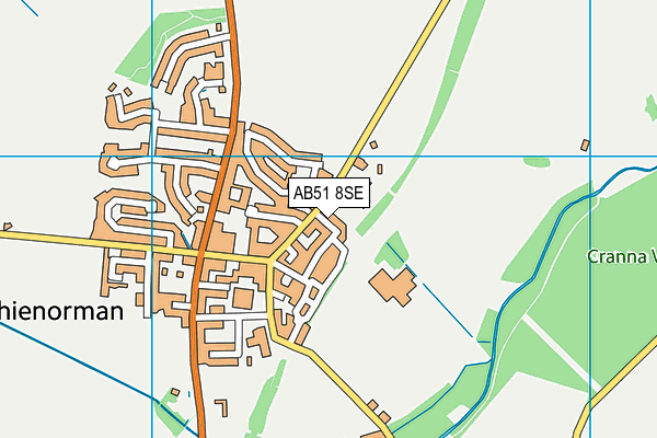 AB51 8SE map - OS VectorMap District (Ordnance Survey)
