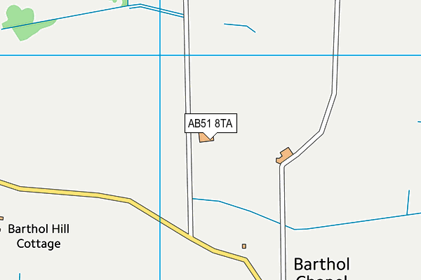 AB51 8TA map - OS VectorMap District (Ordnance Survey)