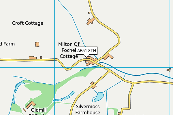AB51 8TH map - OS VectorMap District (Ordnance Survey)