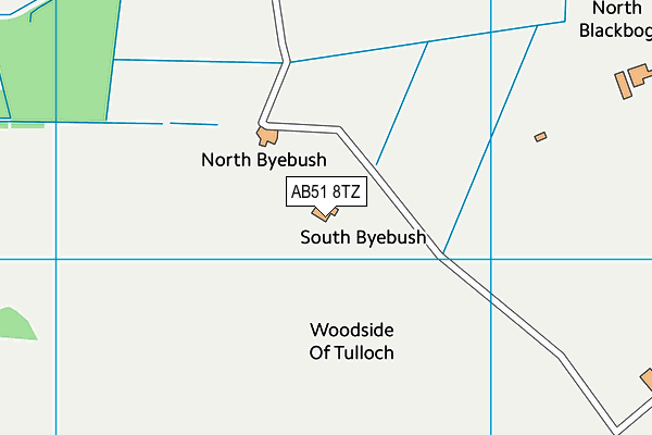 AB51 8TZ map - OS VectorMap District (Ordnance Survey)