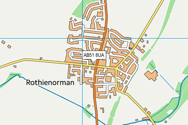 AB51 8UA map - OS VectorMap District (Ordnance Survey)