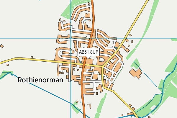AB51 8UF map - OS VectorMap District (Ordnance Survey)