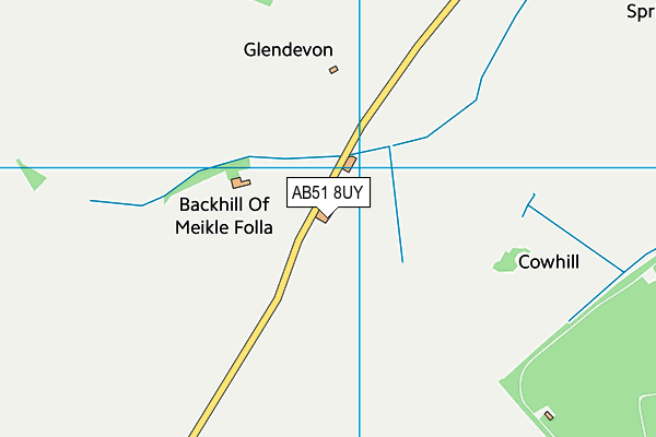 AB51 8UY map - OS VectorMap District (Ordnance Survey)