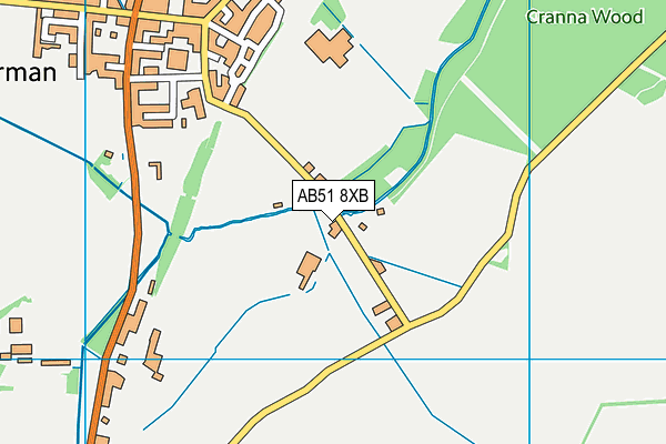AB51 8XB map - OS VectorMap District (Ordnance Survey)