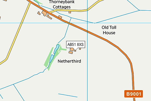 AB51 8XS map - OS VectorMap District (Ordnance Survey)