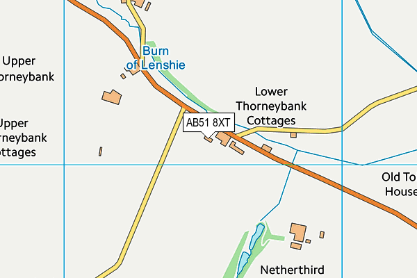 AB51 8XT map - OS VectorMap District (Ordnance Survey)