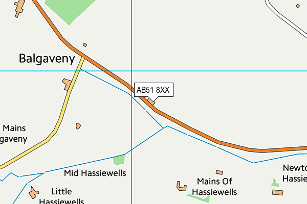 AB51 8XX map - OS VectorMap District (Ordnance Survey)