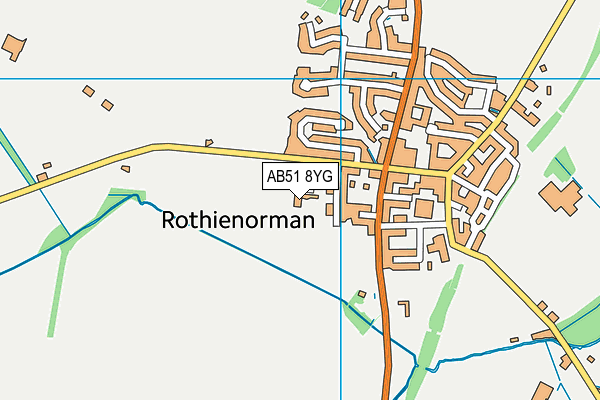 AB51 8YG map - OS VectorMap District (Ordnance Survey)