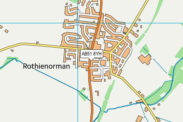 AB51 8YH map - OS VectorMap District (Ordnance Survey)