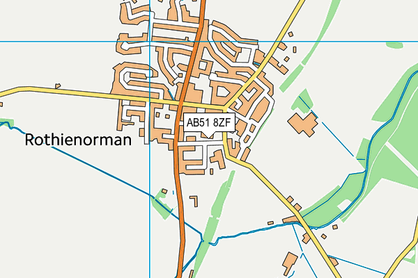 AB51 8ZF map - OS VectorMap District (Ordnance Survey)