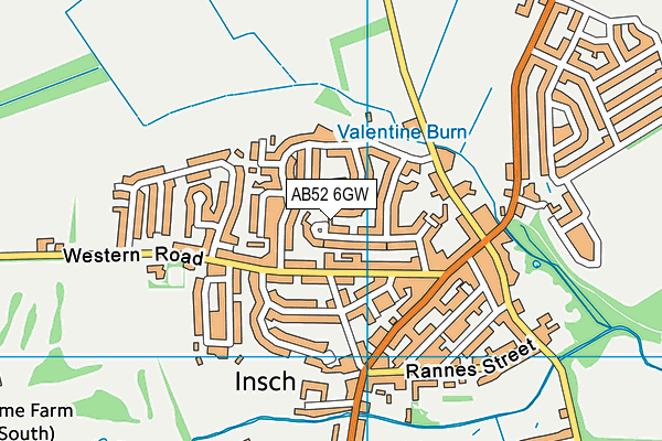 AB52 6GW map - OS VectorMap District (Ordnance Survey)