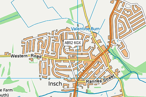 AB52 6GX map - OS VectorMap District (Ordnance Survey)