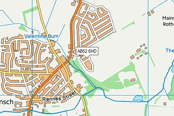 AB52 6HD map - OS VectorMap District (Ordnance Survey)