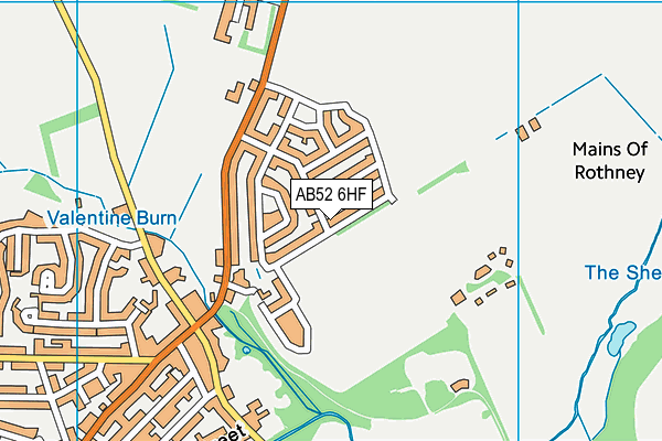 AB52 6HF map - OS VectorMap District (Ordnance Survey)