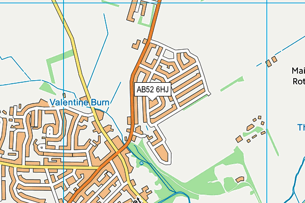 AB52 6HJ map - OS VectorMap District (Ordnance Survey)