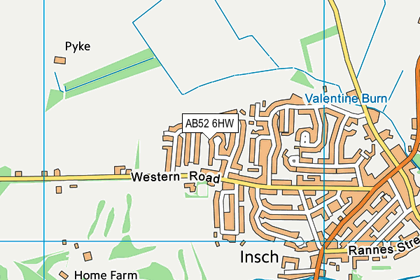 AB52 6HW map - OS VectorMap District (Ordnance Survey)
