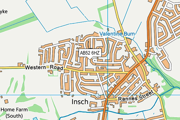 AB52 6HZ map - OS VectorMap District (Ordnance Survey)