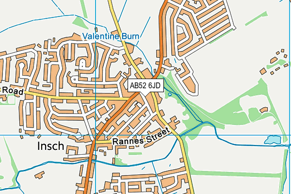 AB52 6JD map - OS VectorMap District (Ordnance Survey)