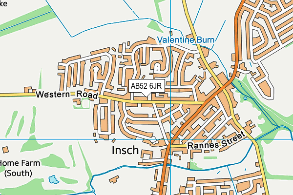 AB52 6JR map - OS VectorMap District (Ordnance Survey)