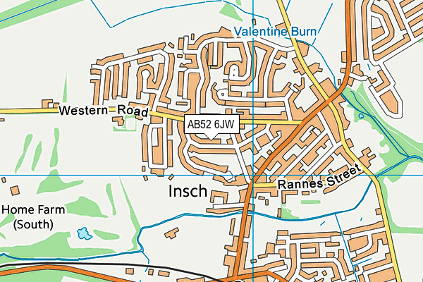 AB52 6JW map - OS VectorMap District (Ordnance Survey)
