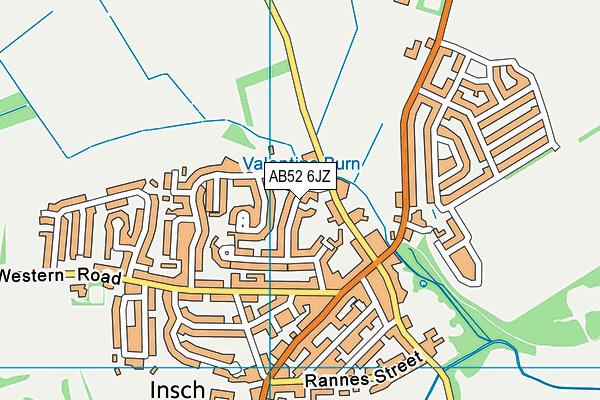 AB52 6JZ map - OS VectorMap District (Ordnance Survey)