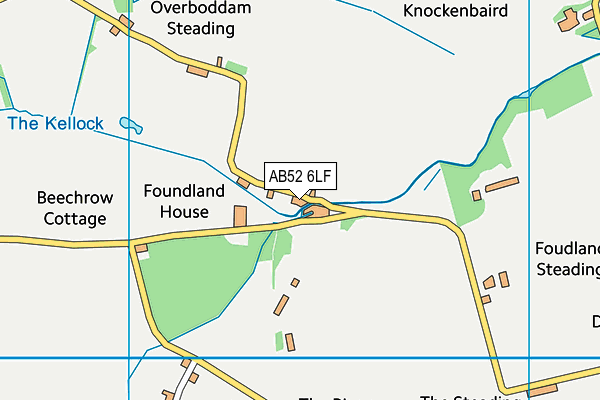 AB52 6LF map - OS VectorMap District (Ordnance Survey)