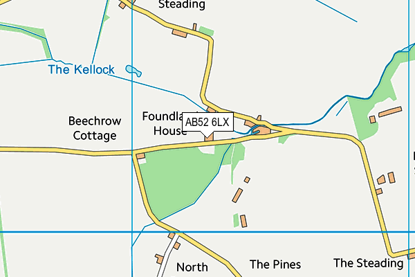AB52 6LX map - OS VectorMap District (Ordnance Survey)