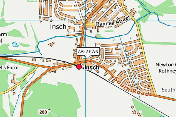 AB52 6WN map - OS VectorMap District (Ordnance Survey)