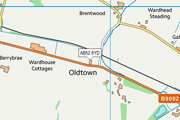 AB52 6YD map - OS VectorMap District (Ordnance Survey)