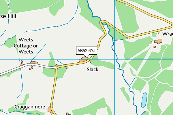 AB52 6YJ map - OS VectorMap District (Ordnance Survey)