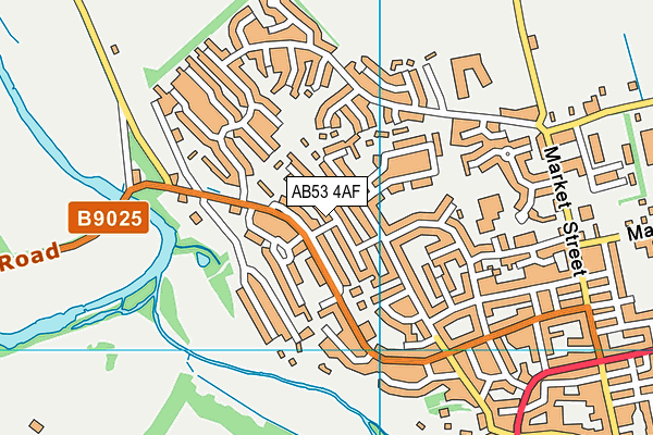AB53 4AF map - OS VectorMap District (Ordnance Survey)