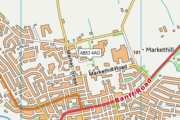AB53 4AG map - OS VectorMap District (Ordnance Survey)
