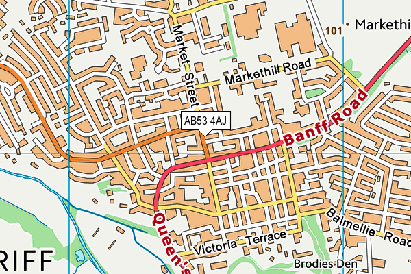 AB53 4AJ map - OS VectorMap District (Ordnance Survey)