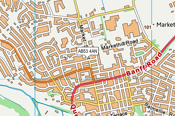 AB53 4AN map - OS VectorMap District (Ordnance Survey)