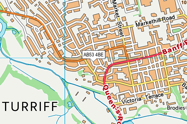 AB53 4BE map - OS VectorMap District (Ordnance Survey)