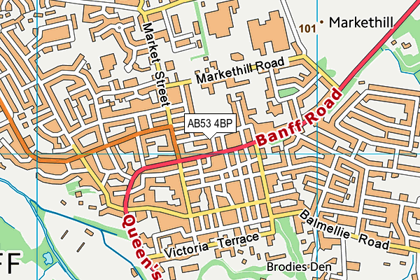 AB53 4BP map - OS VectorMap District (Ordnance Survey)