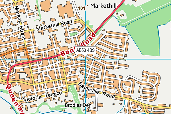 AB53 4BS map - OS VectorMap District (Ordnance Survey)